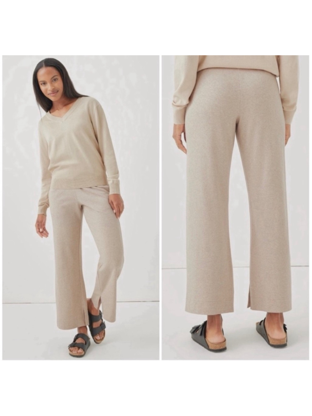Women's Pact Beige Wide Leg Pants XXL